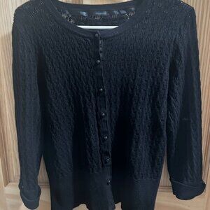 Maurices Crochet Cardigan textured knit pattern and button design cottagecore XL